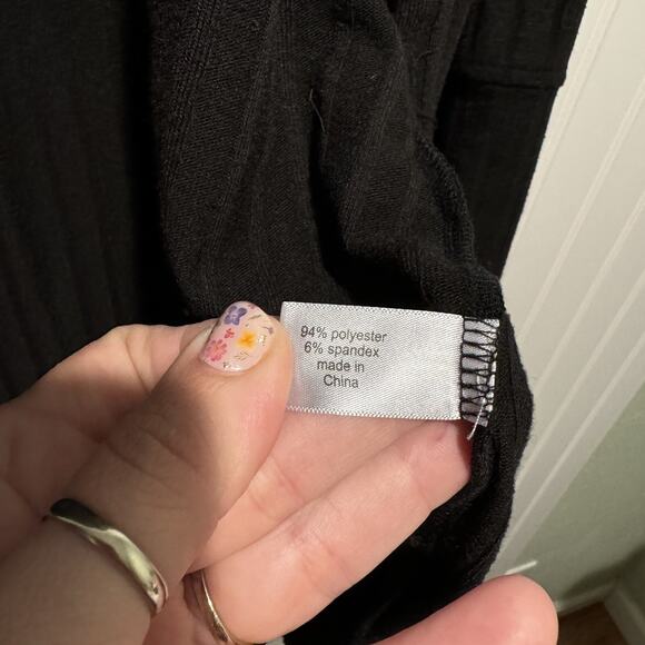 Lane Bryant Black Ribbed Cardigan Longline Plus Size 18/20 - Picture 5 of 6